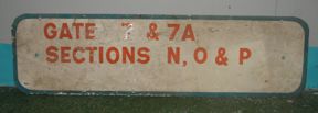 Authentic Orange Bowl Gate 7 Sign