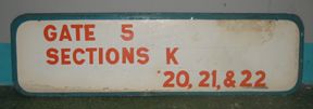 Authentic Orange Bowl Gate 1 Sign