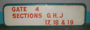 Authentic Orange Bowl Gate 4 Sign