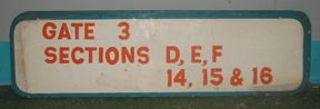 Authentic Orange Bowl Gate 3 Sign