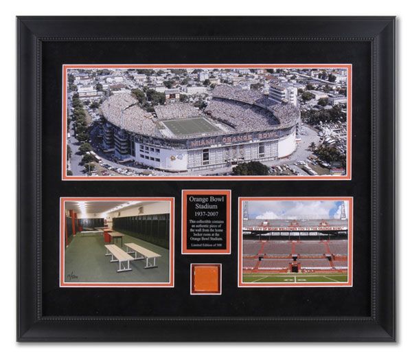 Orange Bowl Framed Panoramic with Locker Room #1