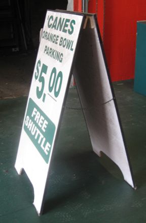 Authentic Orange Bowl Parking Sign - 2