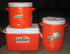 Authentic Orange Bowl Gatorade Coolers
