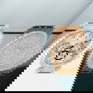 Tavan and Picard & Cie: Crystal Glamour: Tavan Luxury Multi-Function Ladies Watch: 41mm case, glittering crystals made from Swarovski elements surround case and three subdials. Silver-tone strap, metal and stainless steel material, quartz mo