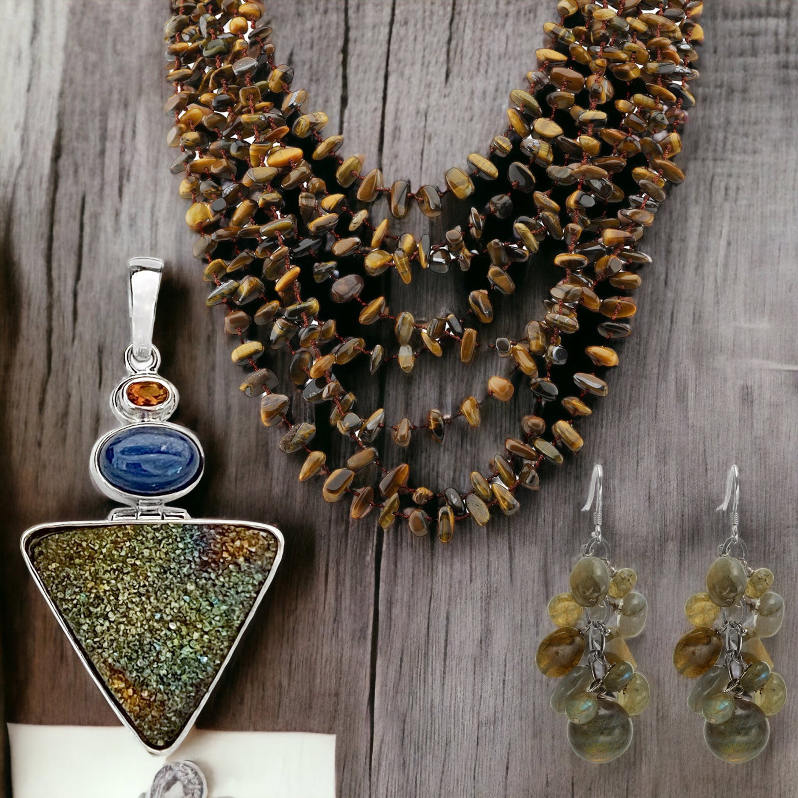 Enchanting Multi-Gem Sterling Silver Jewelry Set (1 of 1)