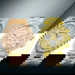Lucien Pezzoni Elegance, Rousseau Brilliance: Introducing Lucien Pezzoni - A 36mm timepiece adorned with stunning Swarovski elements crystals. This link bracelet watch offers affordable luxury with luminescent hands, 30 meters water resistance, a