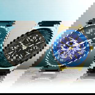 Tavan & Louis Richard Timepieces: Tavan Luxury Multi-Function Quartz Ladies Watch, Glimmering Crystals made from Swarovski elements surrounding the case and subdials. 41mm Stainless Steel Case, 20mm Adjustable Strap. Water Resistance,
