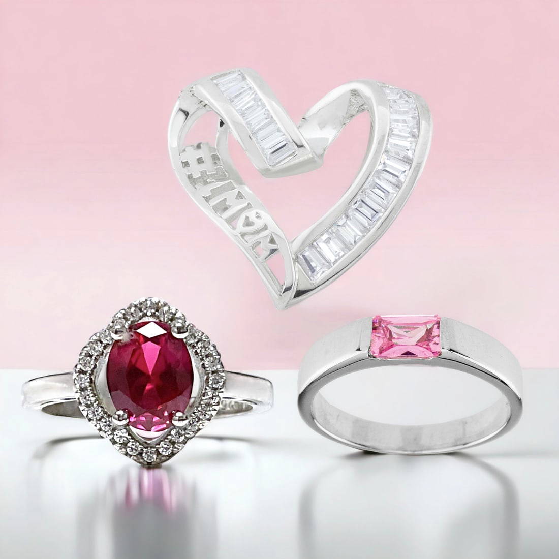 Sterling Silver Pendant And Ring Combo Set Auction