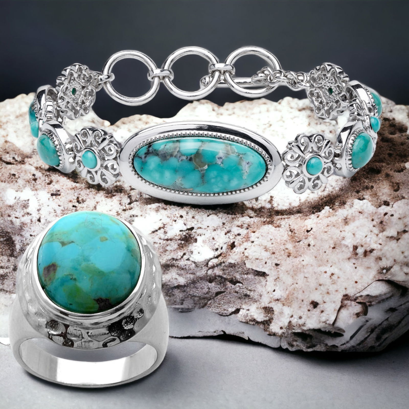 Turquoise Treasure Bracelet & Ring (1 of 1)