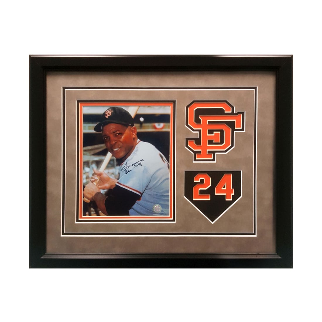Willie Mays San Francisco Giants 20x16 Signed GFA: This is a beautifully designed 20x16 custom framed and original Willie Mays Autographed picture. This piece comes with a Certificate of Authenticity attached to the back.