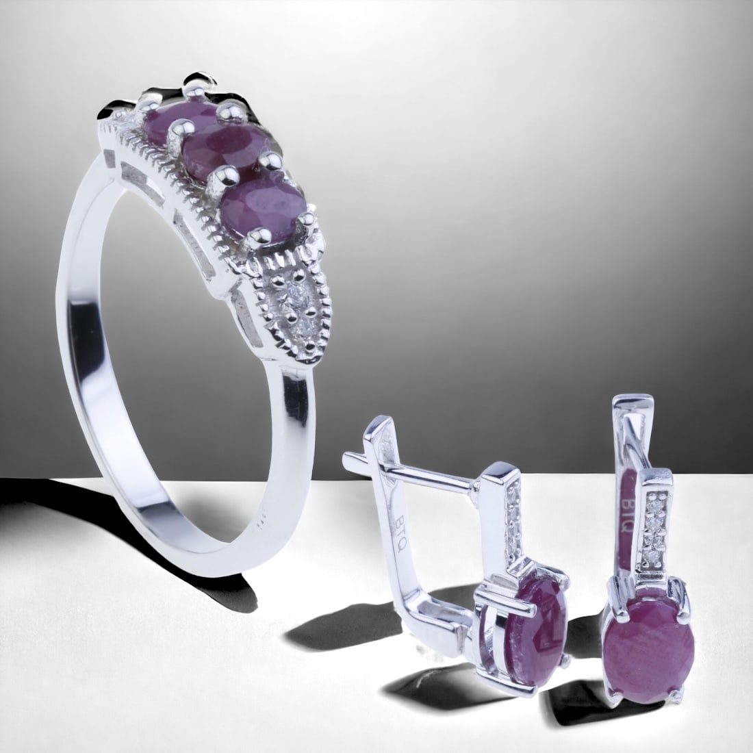 Regal Indian Ruby Jewelry Duo (1 of 1)