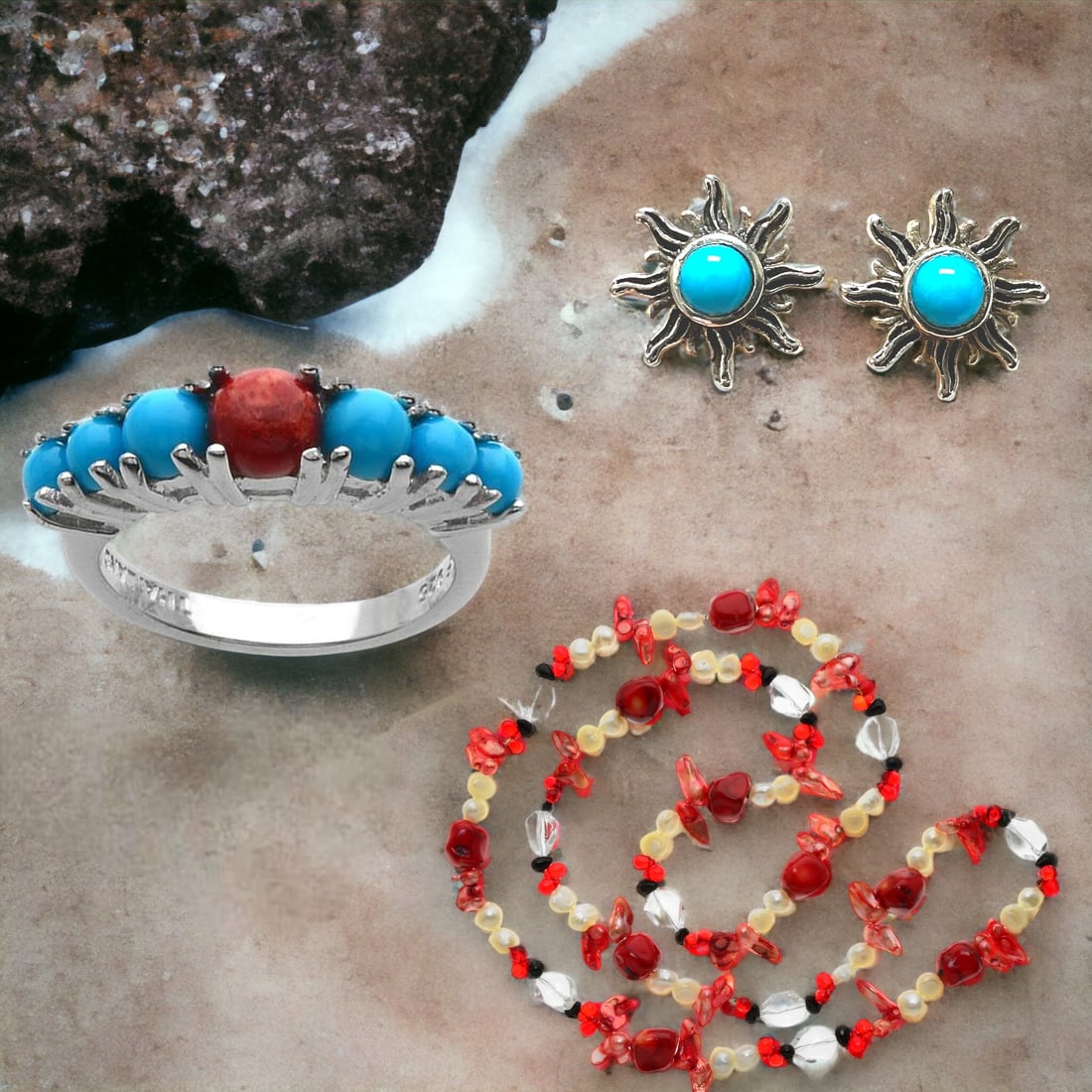 Radiant Turquoise & Pearl Jewelry Ensemble (1 of 1)