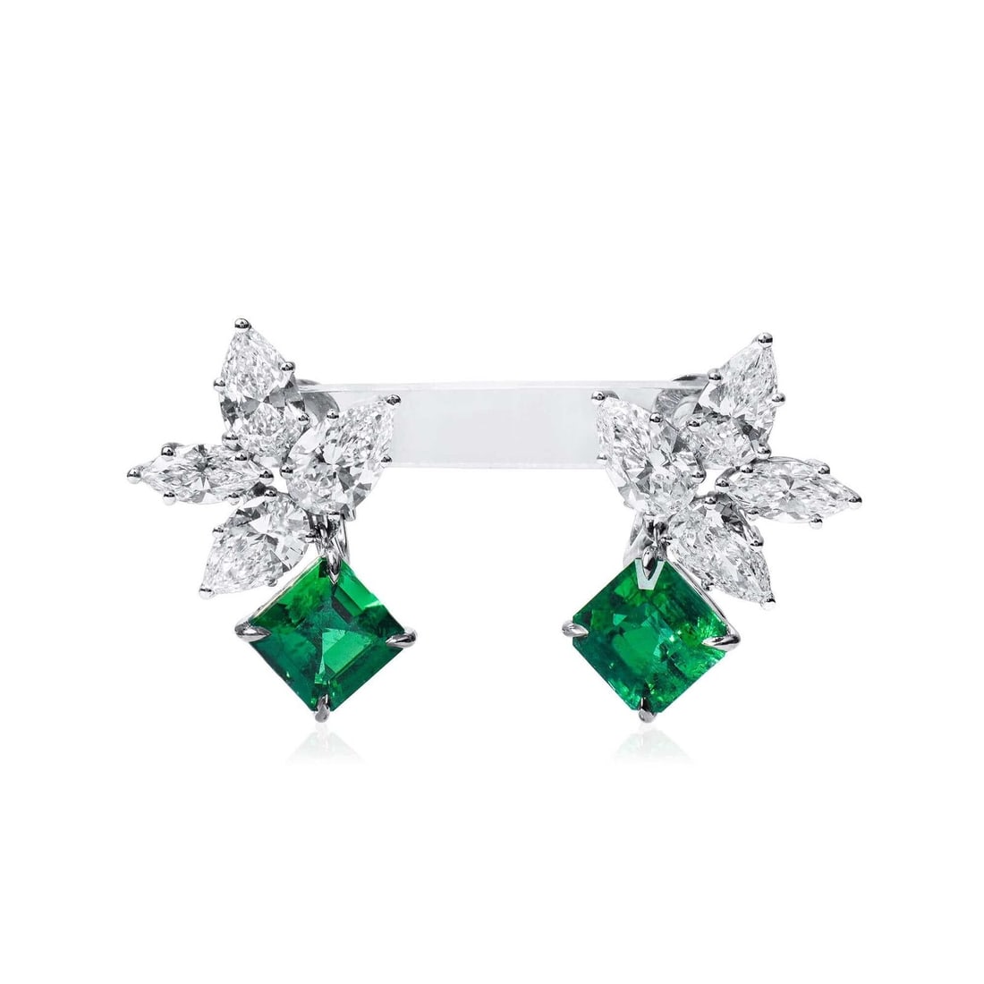 Natural Green Colombia Emerald Earrings 3.66 Ct. (8.17 Ct. TW) Jewelry For Women (1 of 1)