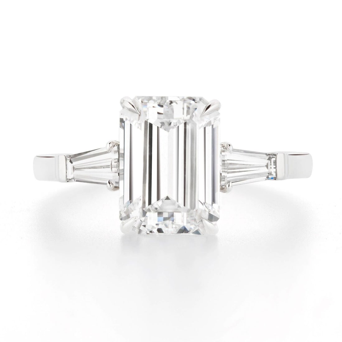 E Emerald Natural Diamond 18K White Gold Ring 3.01 Ct VVS2 Rare Certified (1 of 1)