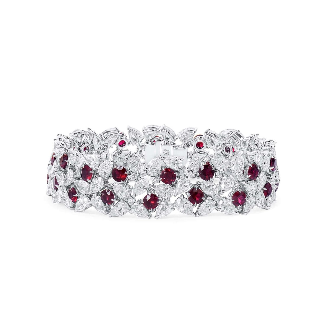 Natural Vivid Red Ruby Bracelet 7.41 Ct. (26.71 Ct. TW), Unheated, Fine Jewelry (1 of 1)