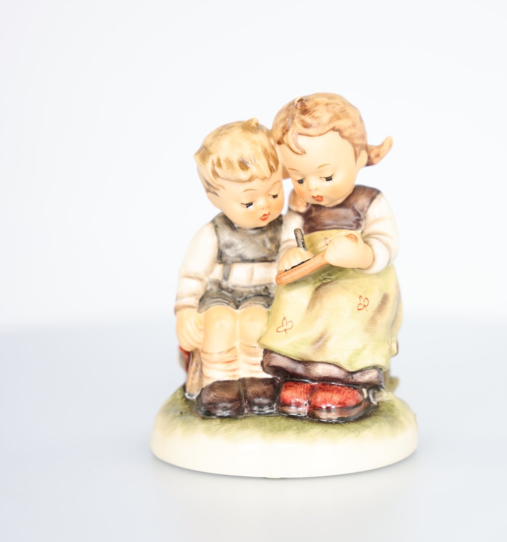 Hummel Goebel LOT Surprise Smart Little Sister Figurines Happy Pastime: This beautiful collection features three unique figurines: "Surprise," "Smart Little Sister," and "Happy Pastime." Each one intricately crafted by the skilled artisans of Hummel Goebel, they embody th