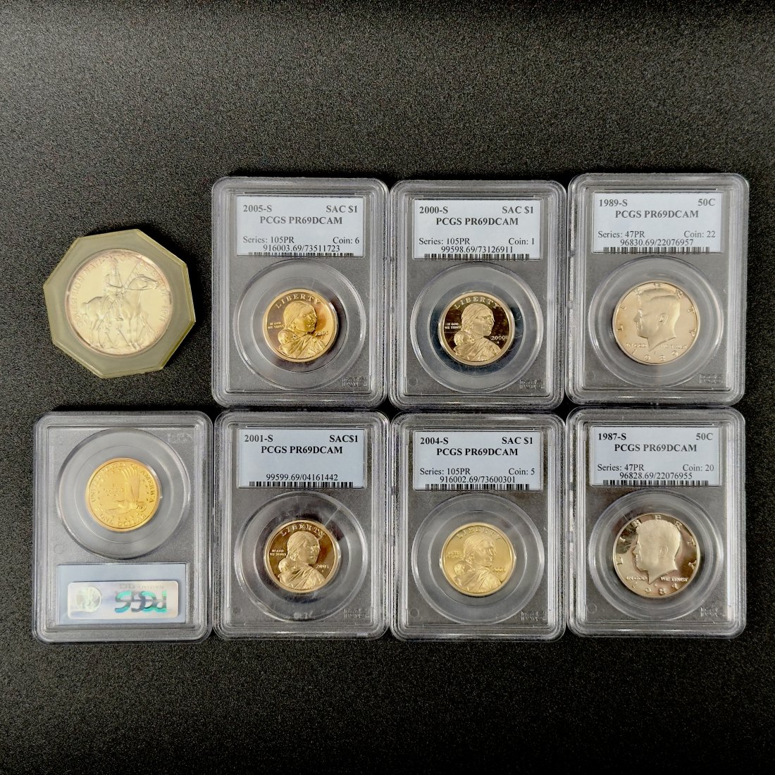 Prestigious Collection of PCGS PR69DCAM Certified U.S. Coins: Elevate your numismatic portfolio with this impressive collection of U.S. coins, all graded PR69DCAM by the Professional Coin Grading Service (PCGS), ensuring their near-perfect condition and exceptio