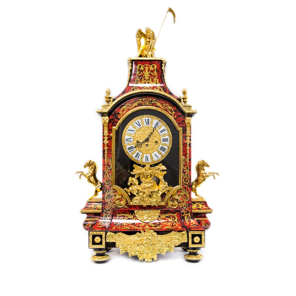 Le One Clock 24k Italian German Movement Gold plated inlay striking clock working: Large 24k gold plated Italy inlay striking clock German franz hermal movement,3 spring key wound,the clock works as well as chimes striking,the clock Westminster triple chime strike every quarter & ha