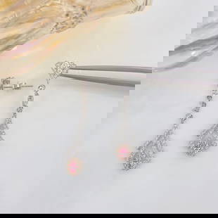 High-End 14K Gold 0.96 CTW Natural Pink Diamond Earrings with Certificate: All pictures are real shot photography. You get what you see Welcome to contact us in advance for the quotation if you want to purchase the jewelry with the GIA certificate Ref:1219048 Gold Content:14