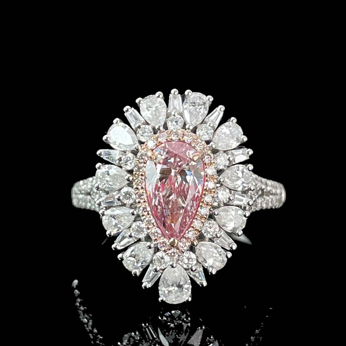 14K GOLD 2.34 CTW NATURAL PINK DIAMOND & DIAMOND RING/PENDANT (1 of 6)
