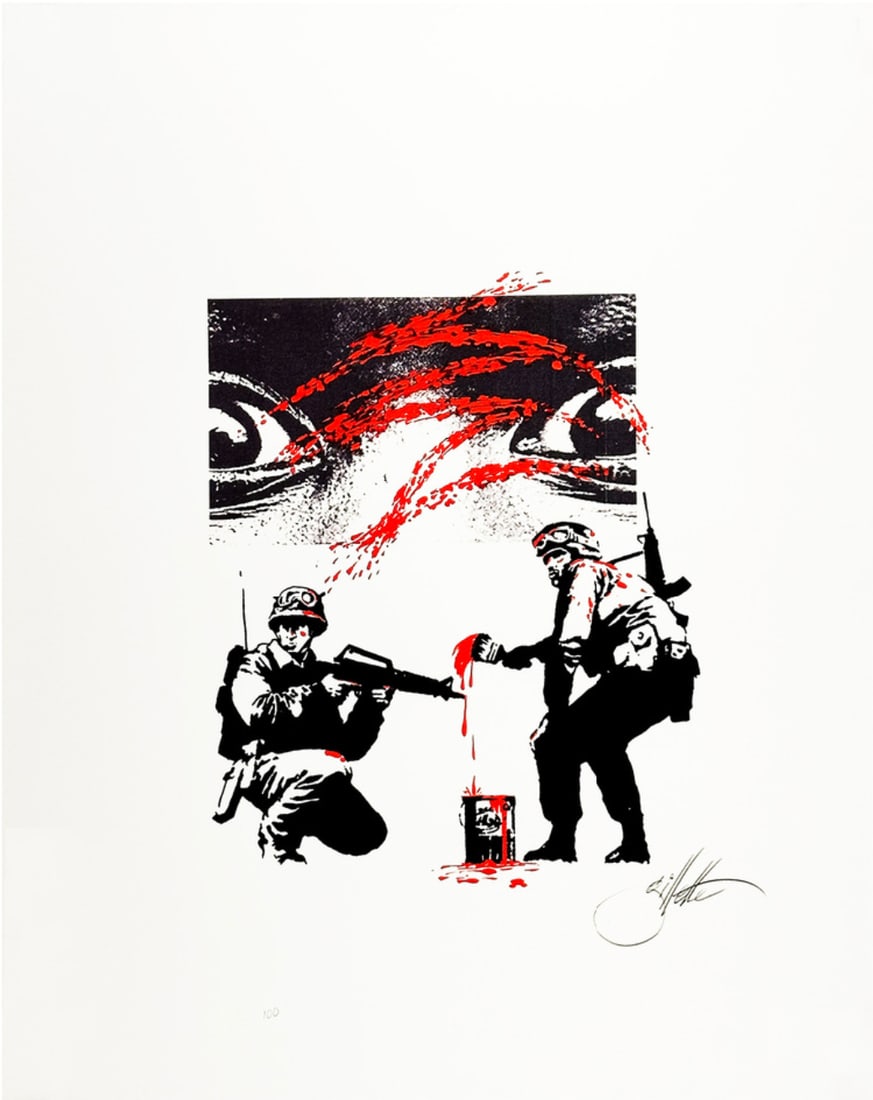 JEFF GILLETTE 'ART IN ACTION: JR', 2022: Jeff Gillette 'Art in Action: JR', 2022 Materials: Pigment print on 290gsm Size: 20 * 16 in | 50.8 * 40.6 cm Rarity: Limited edition Medium: Print Signature: Hand-signed by artist, Hand-signed by the