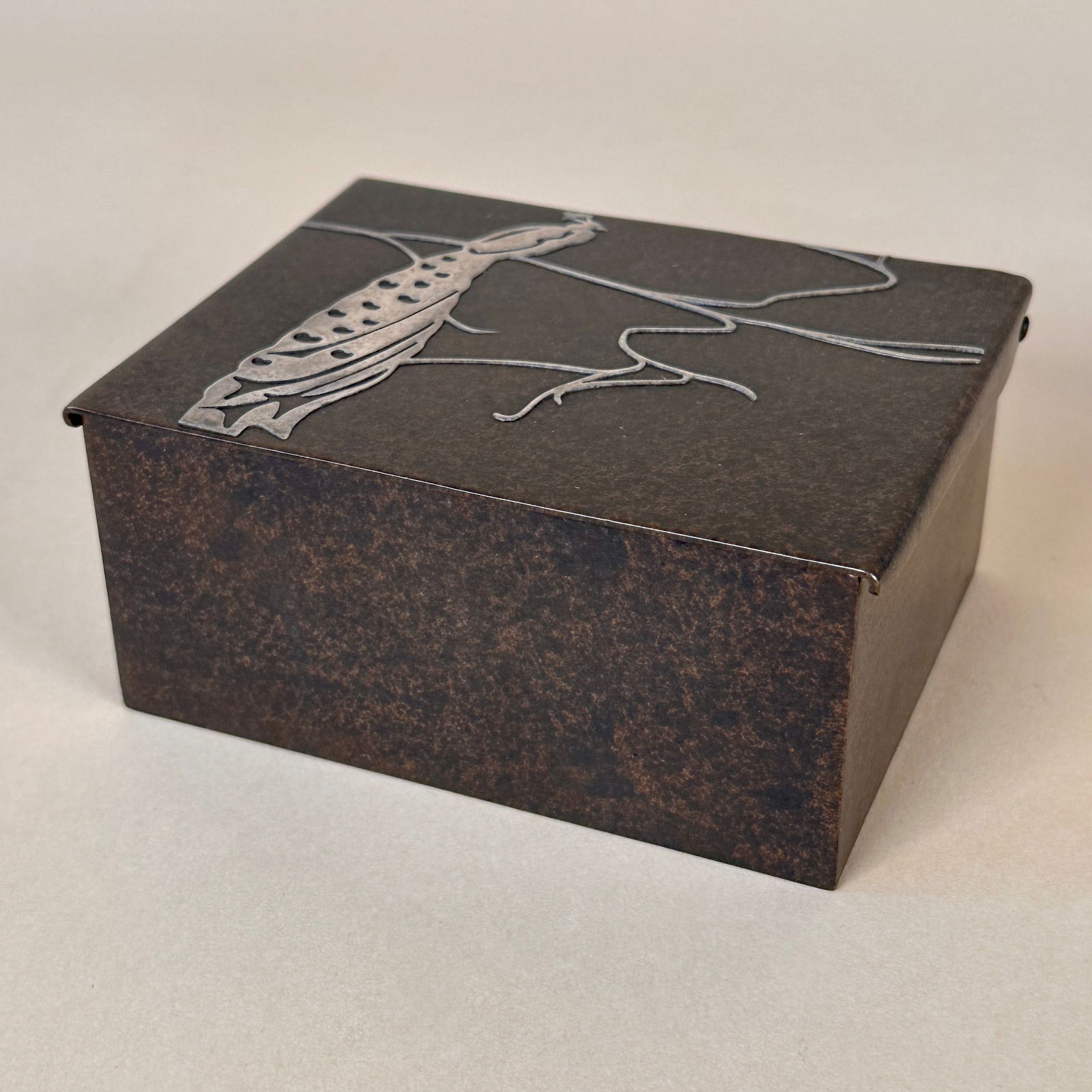 Heintz Art Metal Arts & Crafts Peacock Box (1 of 4)
