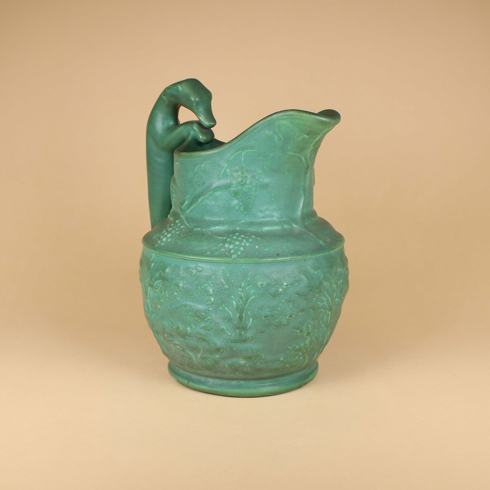 Vance Faience Hound Handle Pitcher (1 of 6)