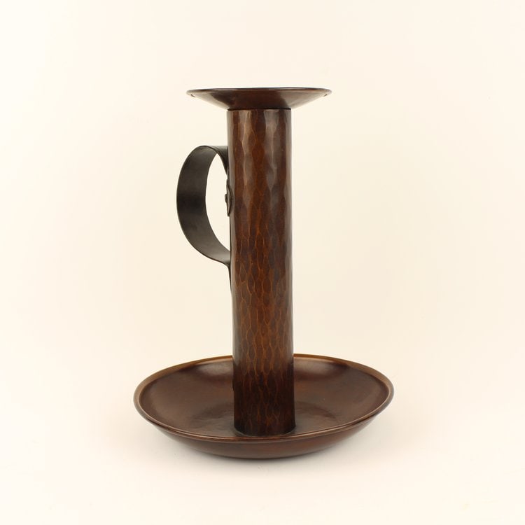 Gustav Stickley Copper Chamberstick, Model 74 (1 of 8)