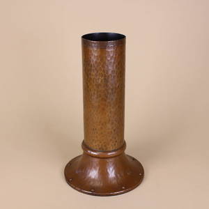 Roycroft Hammered Copper Tall Cylinder Vase