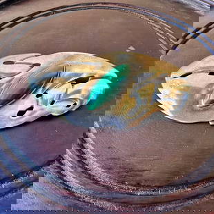 Carence Crafters Silver Malachite Brooch: Carence Crafters silver brooch, Chicago circa 1906. The Celtic knot-work from the Carence Crafters shop is quite rare, each unique and crafted from a single sheet of silver with the design pierced,