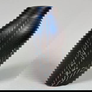 Heintz Sterling on Bronze Vase: Exceptional original condition. Pussy willow applied sterling design. 7 1/2" x 4". This item will ship from our Michigan location.