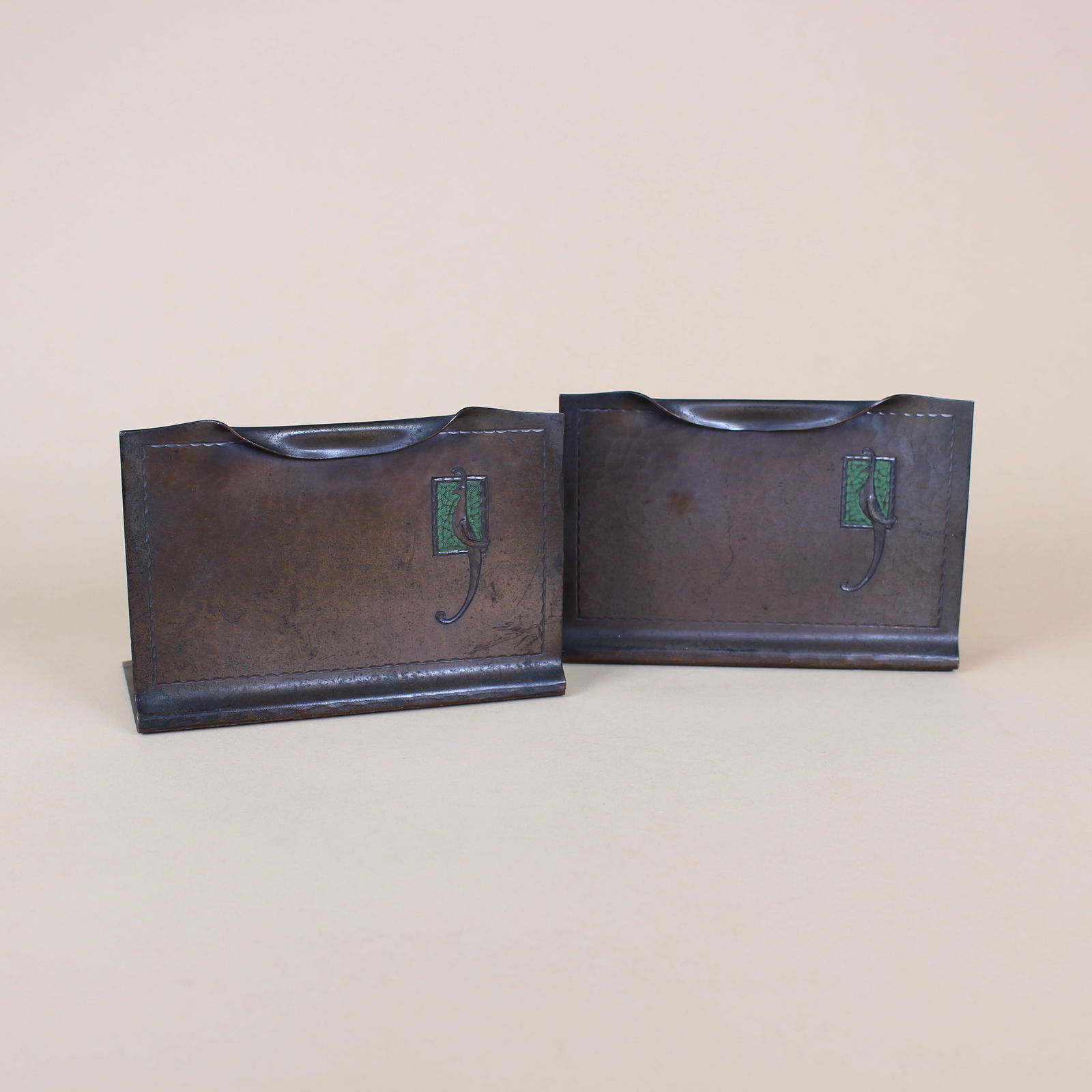 Roycroft Hammered Copper Birds of Paradise Bookends (1 of 7)