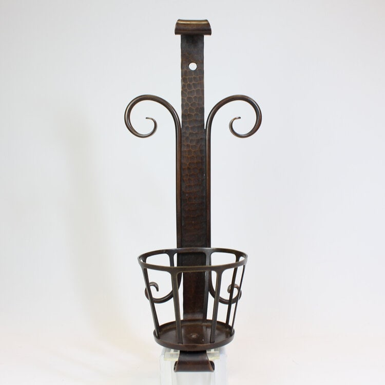 Roycroft Hammered Copper Wall Hanging Basket (1 of 8)
