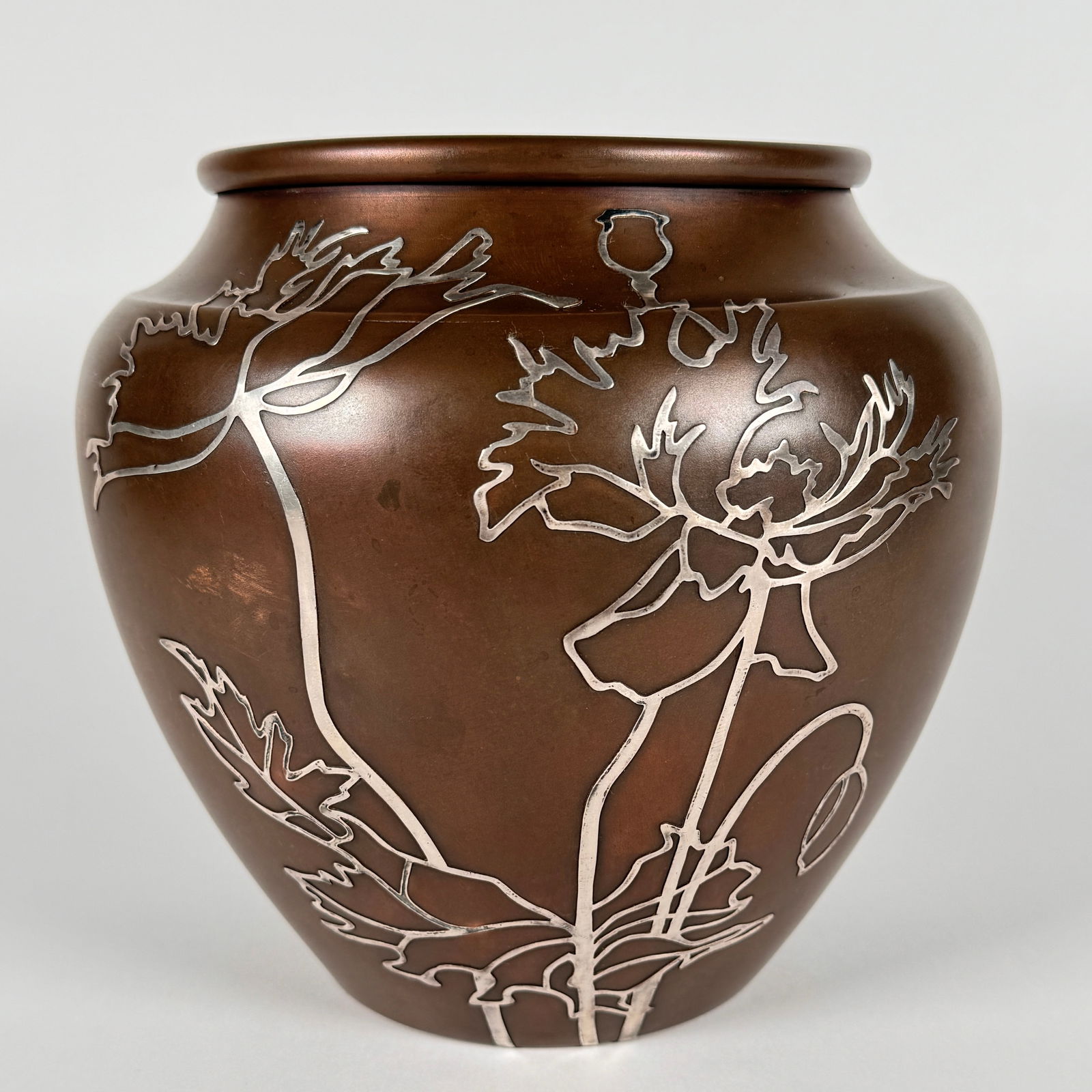 Heintz Sterling On Bronze Vase (1 of 4)