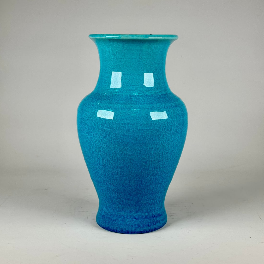 Pisgah Forest Pottery Turquoise Baluster Vase (1 of 5)