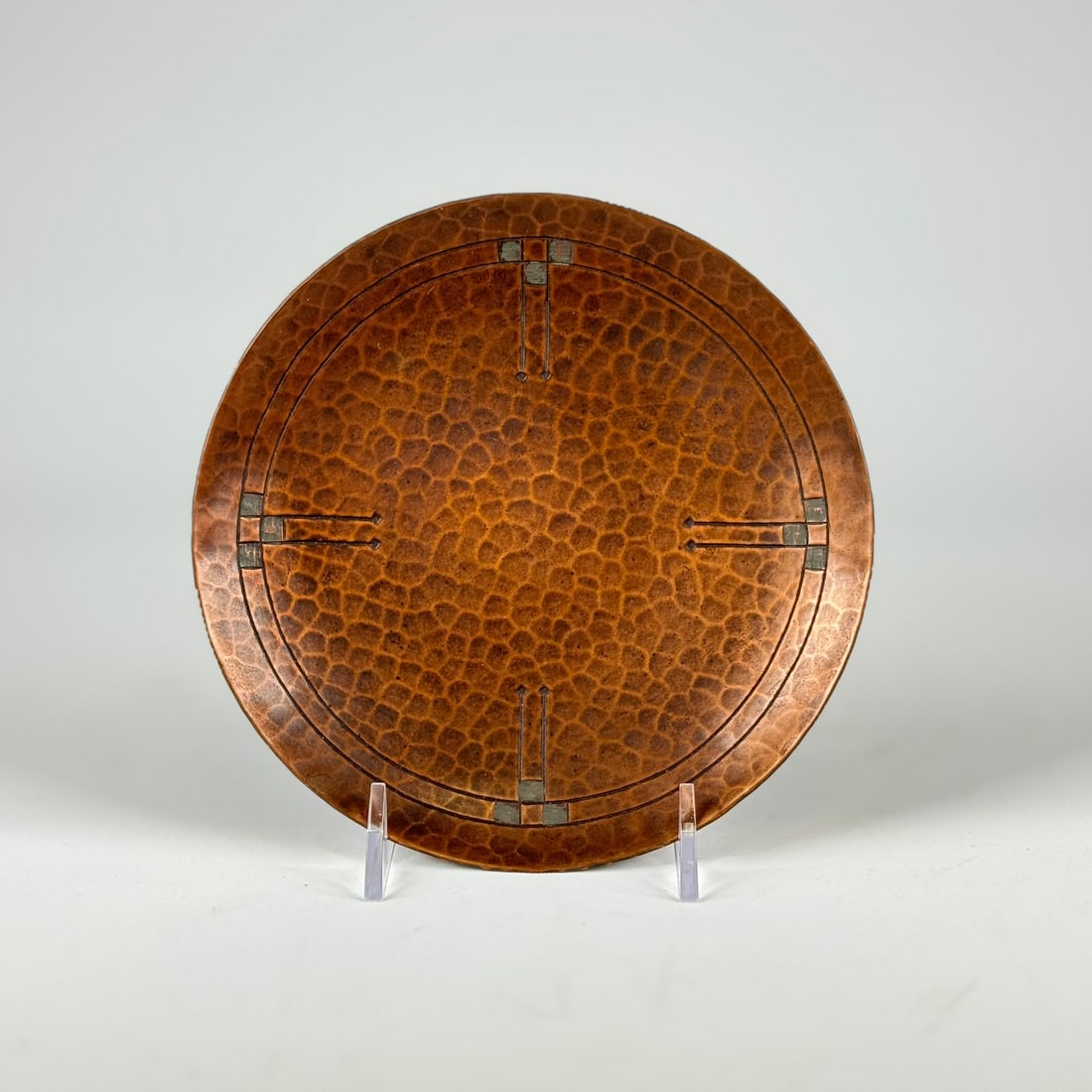 Roycroft Secessionist Copper Polychrome Tray (1 of 2)
