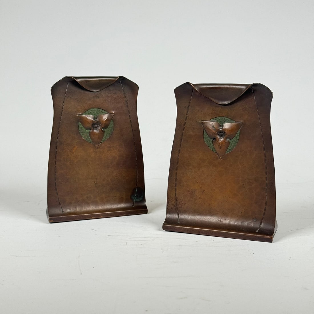 Roycroft Hammered Copper Bookends (1 of 6)