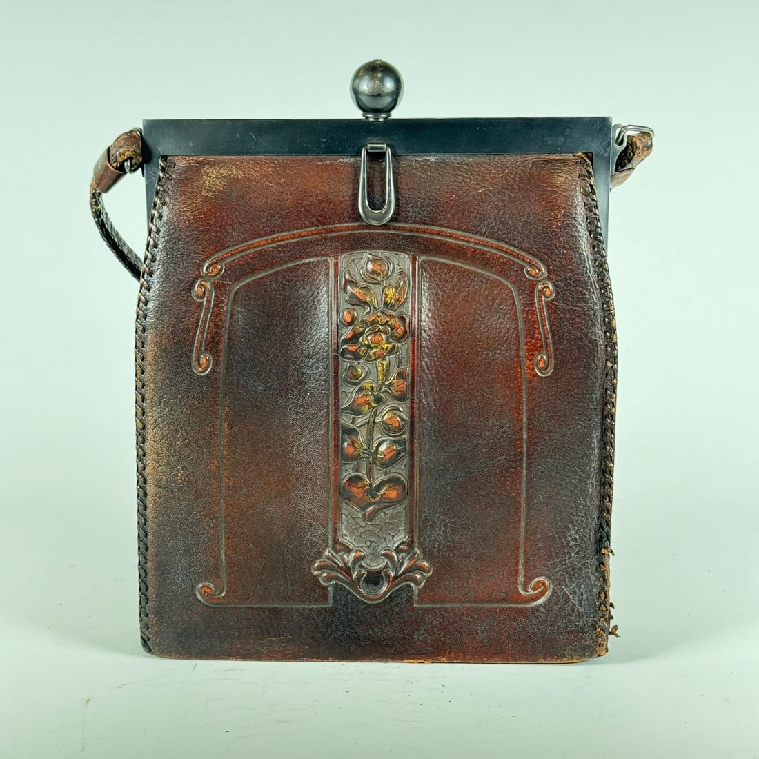 Arts & Crafts Modeled Leather Purse (1 of 7)