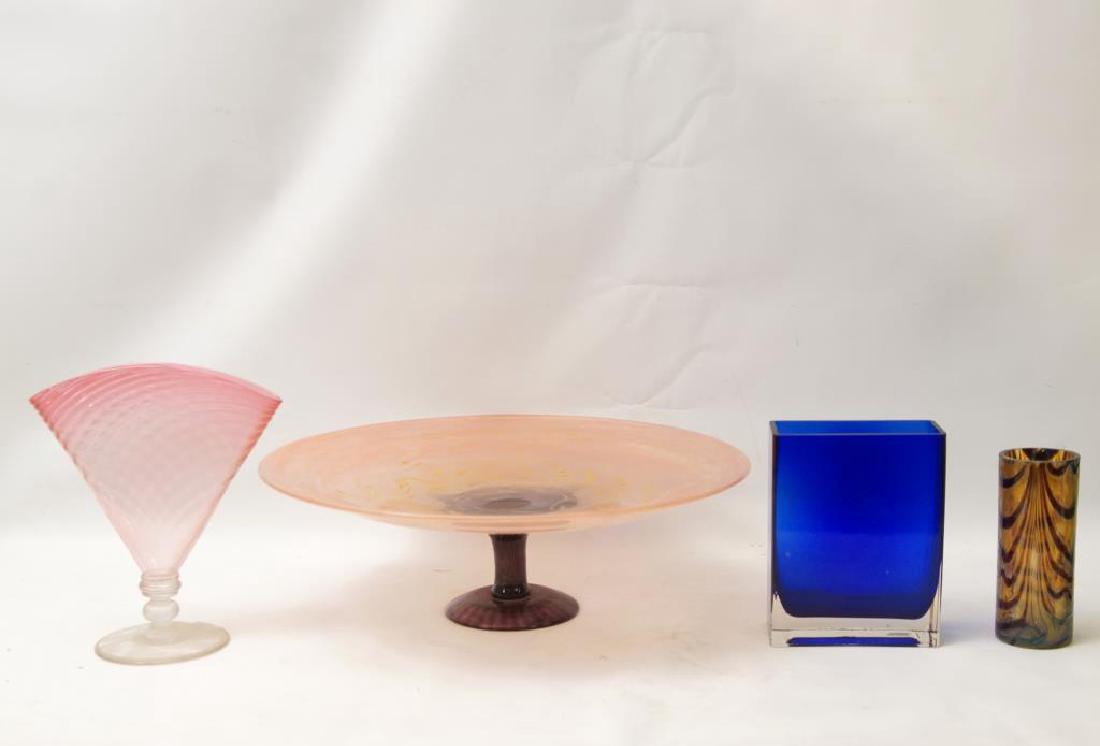 Antique glass - including Steuben- 4 pcs (1 of 8)