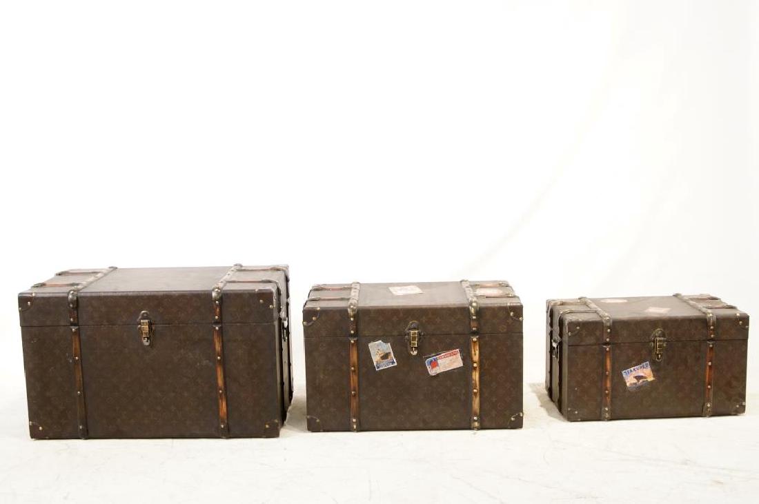 Three Louis Vuitton Style Trunks (1 of 10)