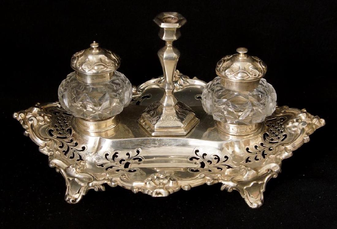 Hy Wilkinson Antique English Desk Set, 1860. (1 of 10)