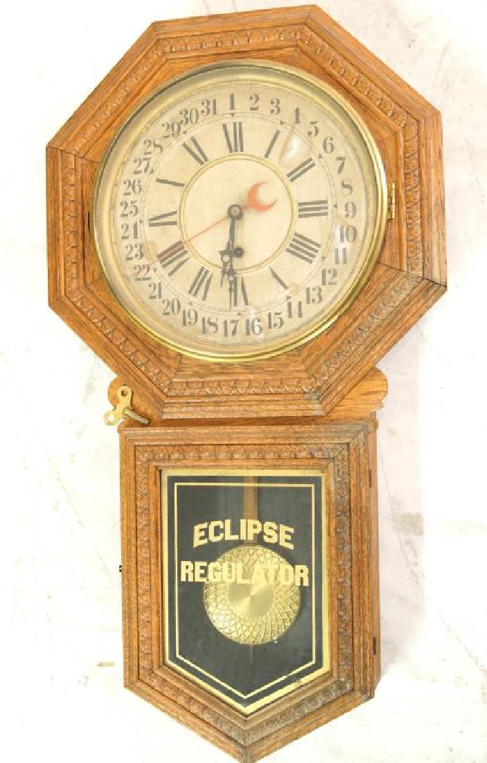 Antique Eclipse Calendar Regulator Clock Dec 03, 2017 California