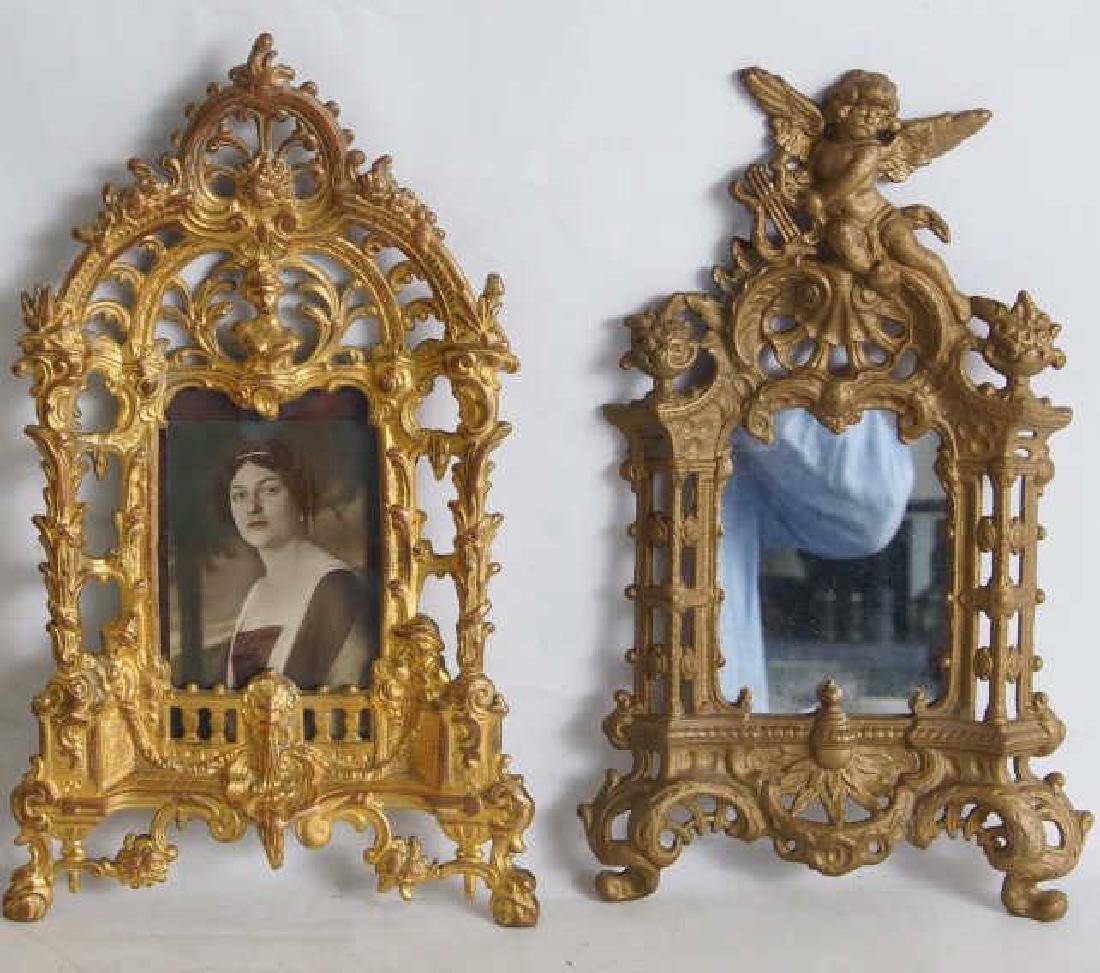 Antique cast iron picture frames