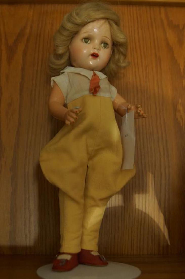 Effanbee vintage doll with riding pants: original vintage clothes and fantastic riding/directors pants measures 17"