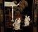 Outstanding Oriental Black lacquer hutch cabinet - 7