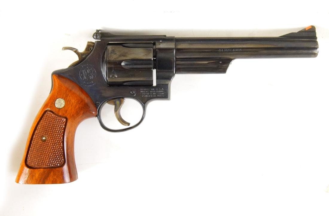Smith & Wesson 44 Magnum model 29-2: "Dirty Harry" 44 Magnum Smith & Wesson 6.5" barrel in orig. presentation case probably 1970's era serial # N383980 Owned and maintained by Former Torrance officer and competitive shooter G. Bates