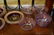 Bohemian Amethyst cut to clear stemware + - 6