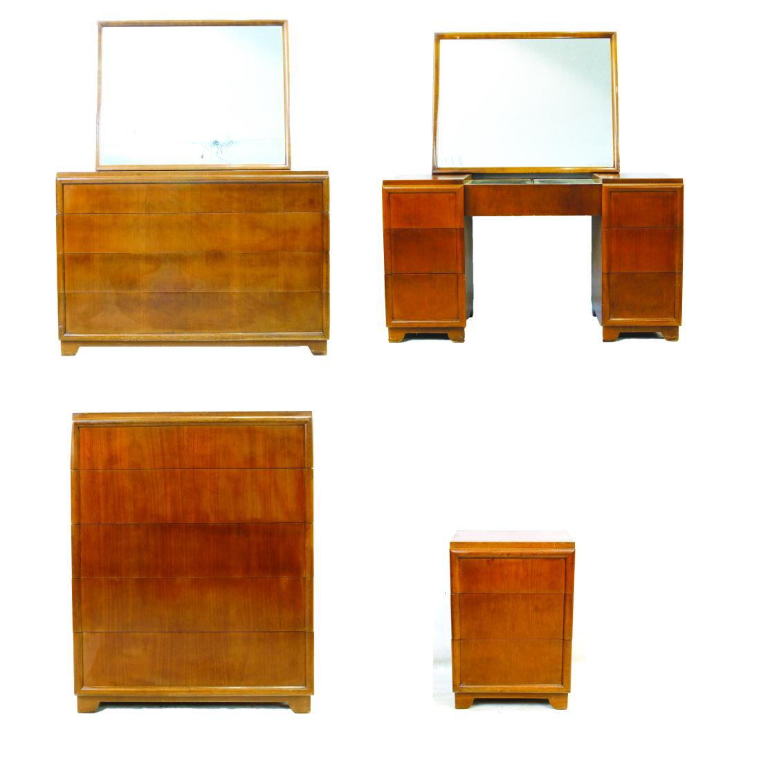 Early Modern Design Mahogany Bedroom Set