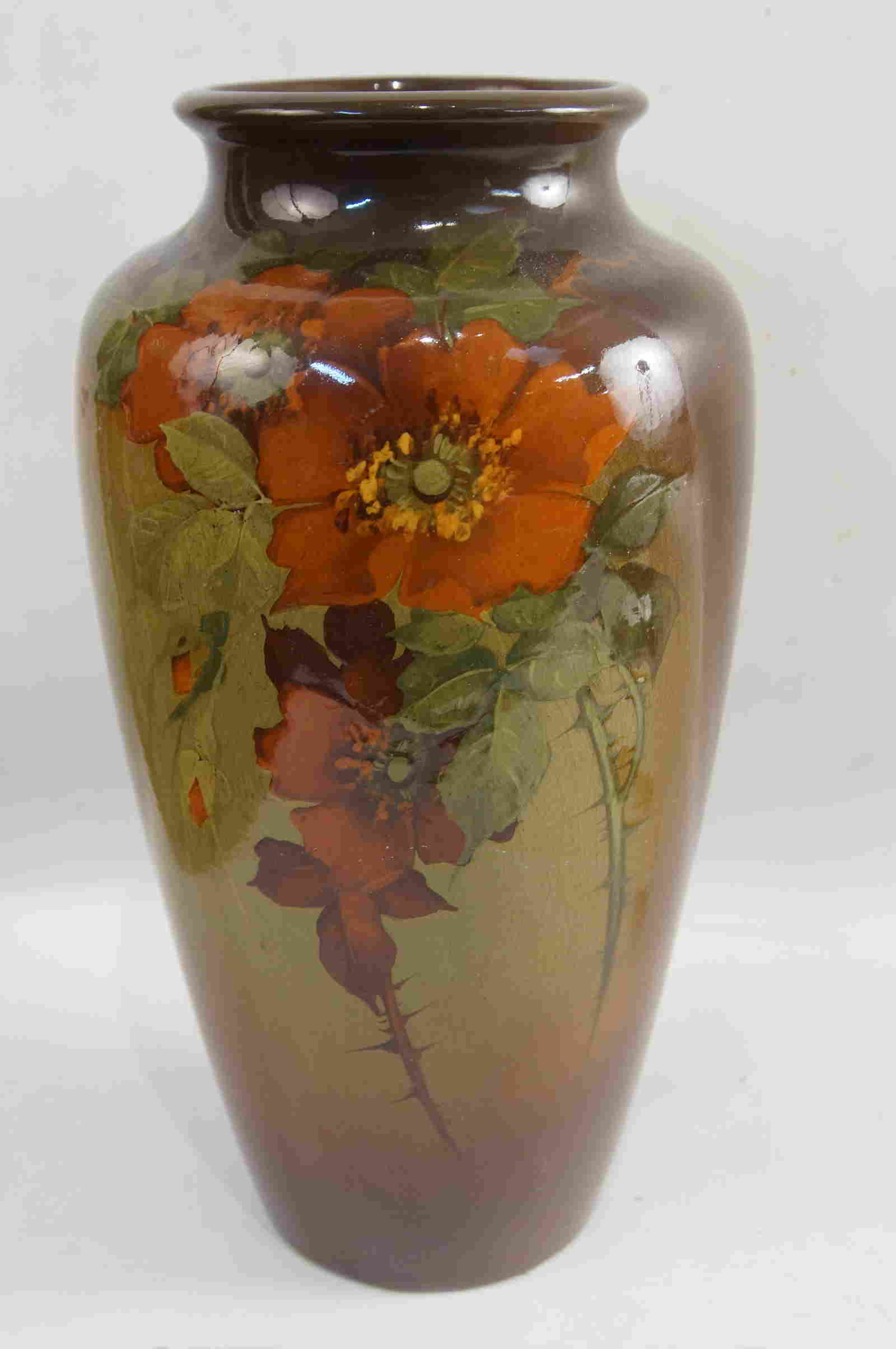 Glazed and handpainted Weller Flower Vase - Mar 15, 2020 | California