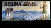 "Berina" Scottish Porcelain Advertising Sign